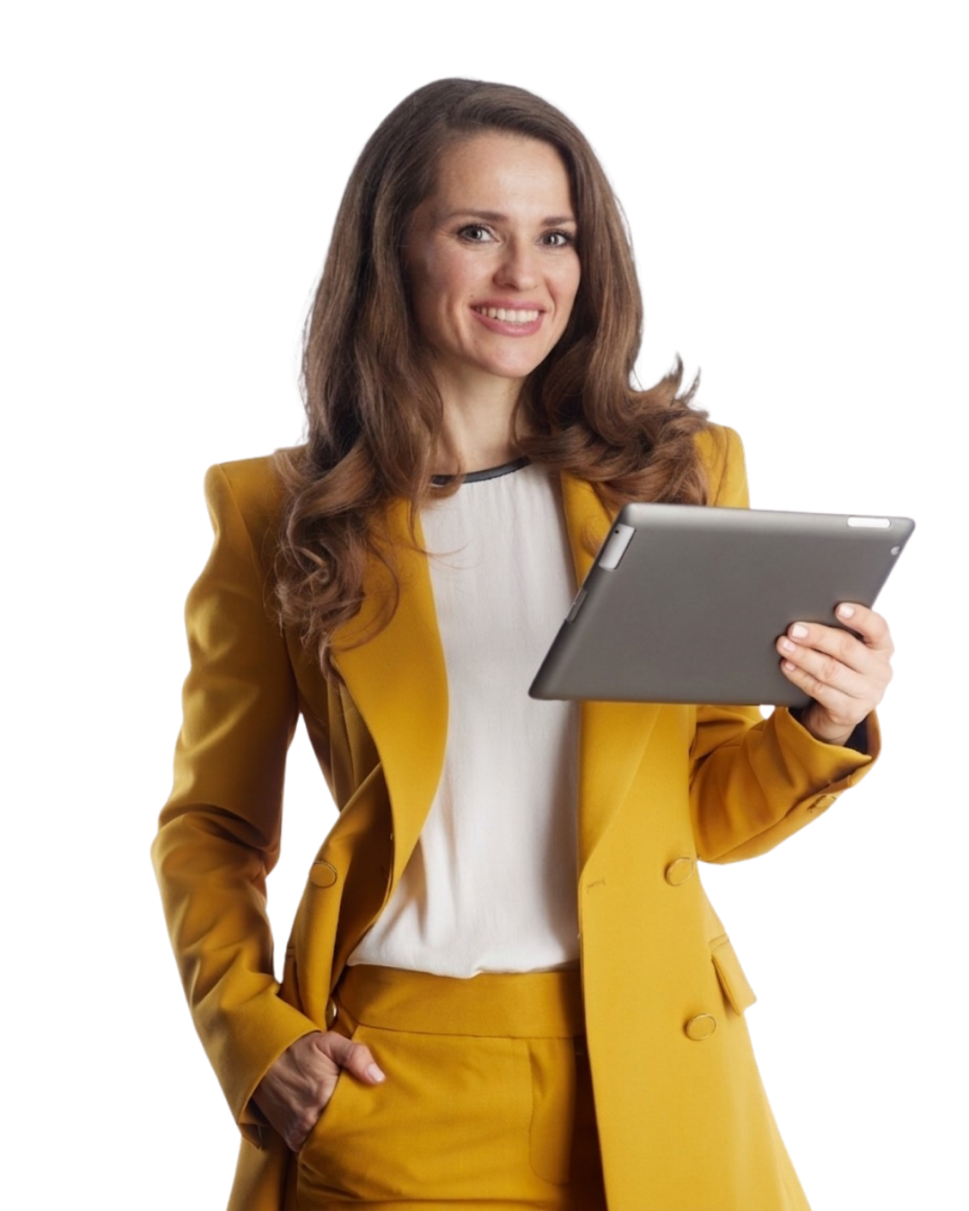 Professional learner with tablet